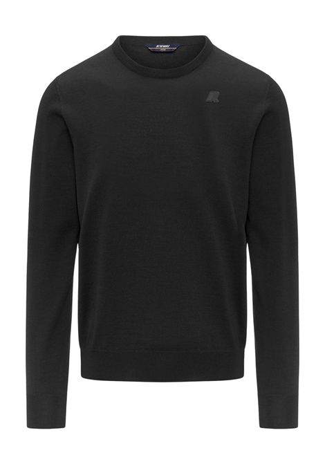 K-Way Men's Sebastien Merino Crewneck Sweater Black Pure K-WAY |  | K2142EWUSY
