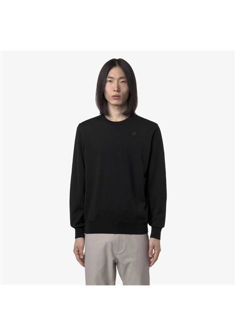 K-Way Men's Sebastien Merino Crewneck Sweater Black Pure K-WAY |  | K2142EWUSY