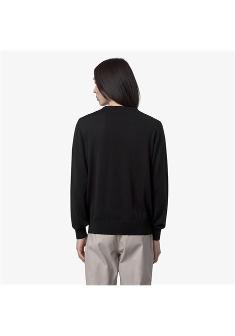 K-Way Men's Sebastien Merino Crewneck Sweater Black Pure K-WAY |  | K2142EWUSY