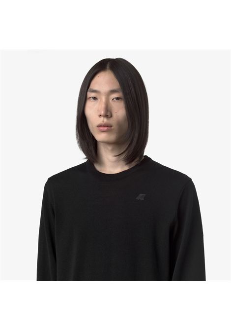 K-Way Men's Sebastien Merino Crewneck Sweater Black Pure K-WAY |  | K2142EWUSY