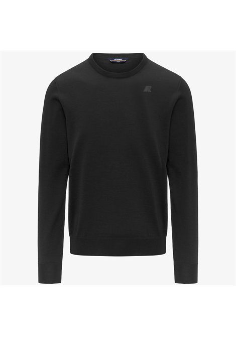 K-Way Men's Sebastien Merino Crewneck Sweater Black Pure K-WAY |  | K2142EWUSY