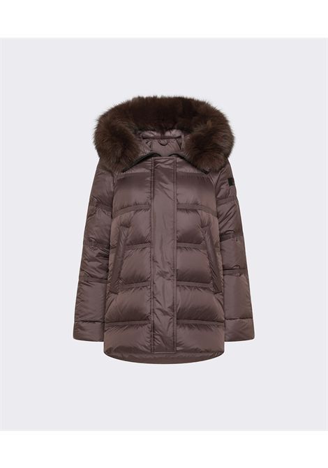 Peuterey Piumino Takan MQN 04 Fur Chicory Coffee con Bordo in Pelliccia Donna PEUTEREY | Giubbini | PED5439194