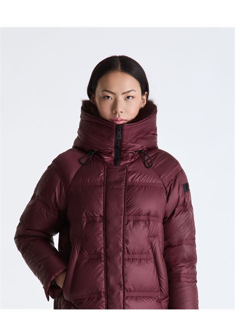 Peuterey Piumino Takan MQN 04 Fur Rosso Prugna con Bordo in Pelliccia Donna PEUTEREY | Giubbini | PED5439446