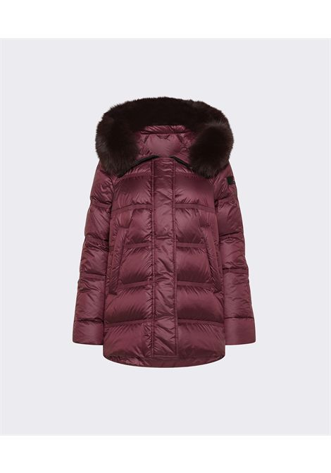 Peuterey Piumino Takan MQN 04 Fur Rosso Prugna con Bordo in Pelliccia Donna PEUTEREY | Giubbini | PED5439446