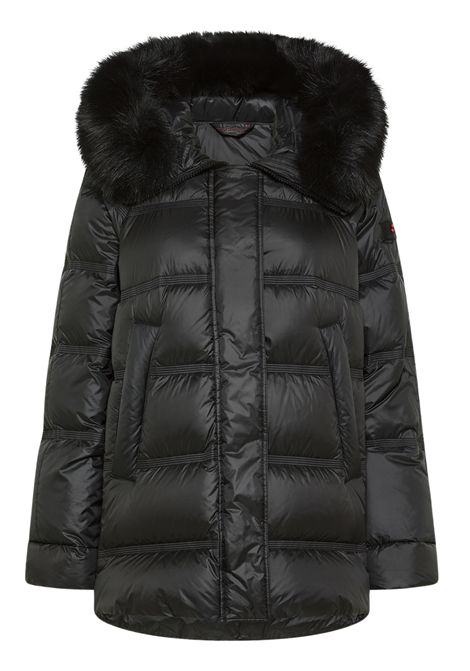 Peuterey Piumino Takan MQN 04 Fur con Bordo in Pelliccia Nero Donna PEUTEREY | Giubbini | PED5439NER