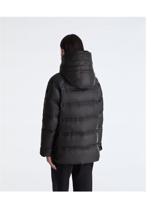 Peuterey Piumino Takan MQN 04 Fur con Bordo in Pelliccia Nero Donna PEUTEREY | Giubbini | PED5439NER