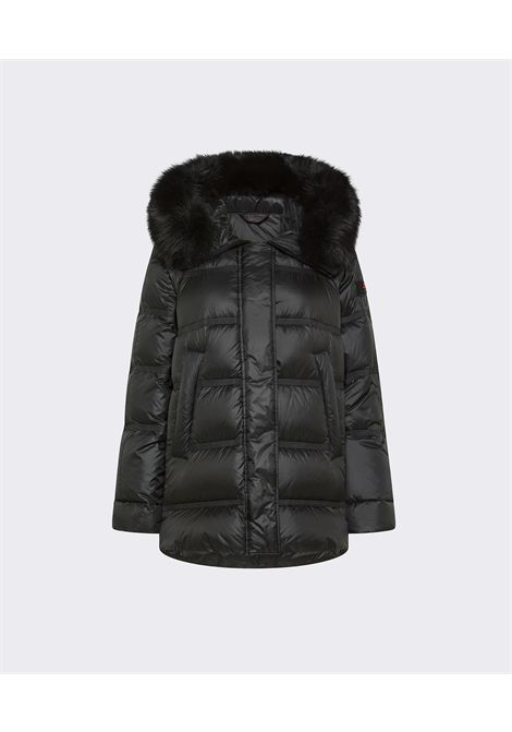 Peuterey Piumino Takan MQN 04 Fur con Bordo in Pelliccia Nero Donna PEUTEREY | Giubbini | PED5439NER