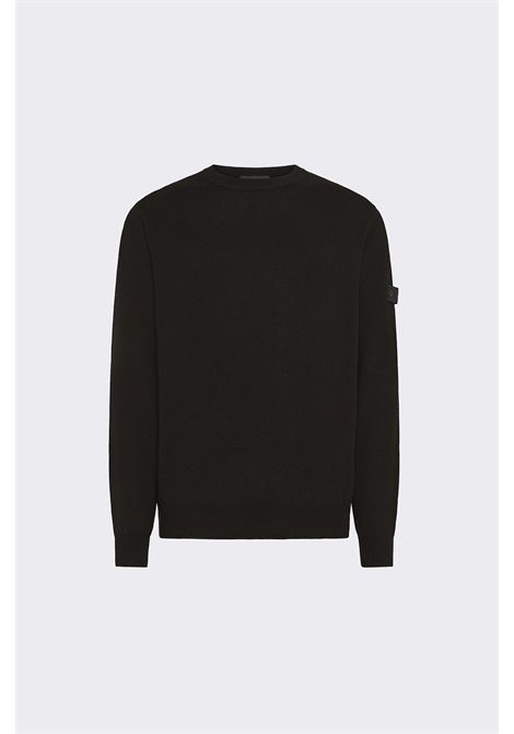 Peuterey Pullover Girocollo in Tricot Misto Lana Nero Uomo PEUTEREY | MAGLIERIA | PEU5391NER