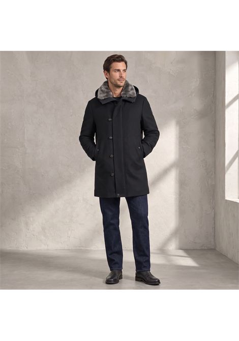 Peuterey Parka Kasa KI 04 Fur Nero in Piuma con Pelliccia Rex Uomo PEUTEREY | Parka | PEU5971NER
