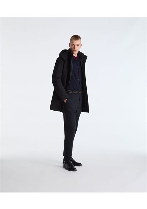 Peuterey Cappotto Tecnico Kruger TJ GRS 02 Nero in Poliestere Riciclato Uomo PEUTEREY | Parka | PEU5998NER