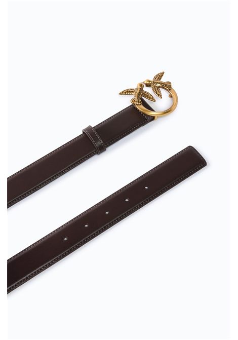 Pinko Love Birds Leather Belt 3 cm in Brown Leather Women's PINKO |  | 100125-A0F1M12Q