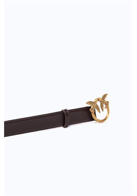 Pinko Love Birds Leather Belt 3 cm in Brown Leather Women's PINKO |  | 100125-A0F1M12Q