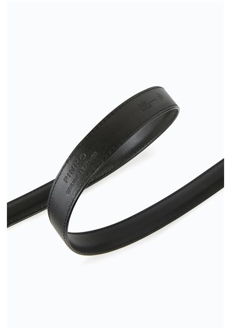 Pinko Love Birds Thin Belt in Black Leather Women's PINKO |  | 100143-A0F1Z99O
