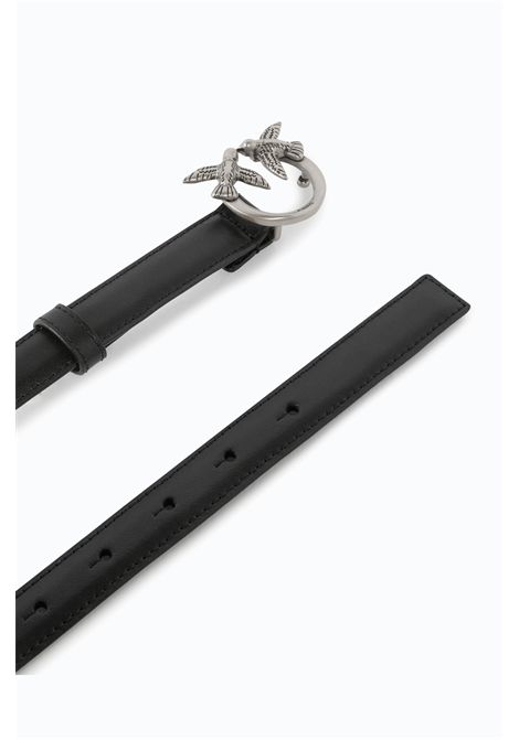 Pinko Love Birds Thin Belt in Black Leather Women's PINKO |  | 100143-A0F1Z99O