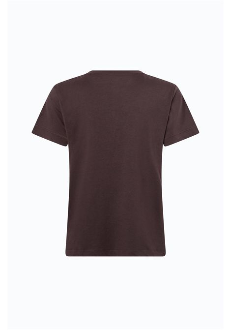 Pinko Love Birds Jewel Logo T-Shirt in Brown Cotton Jersey Women's PINKO |  | 100535-A3JPL72