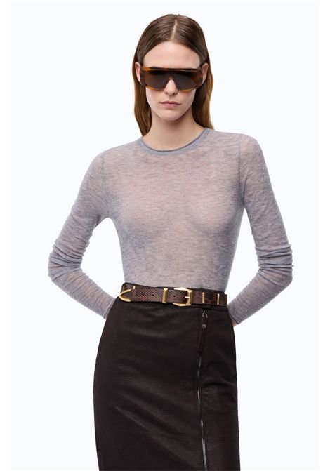 Pinko Pico Crew-Neck Jumper with Sequins in Grey Wool Blend Women's PINKO |  | 105398-A2PMI42