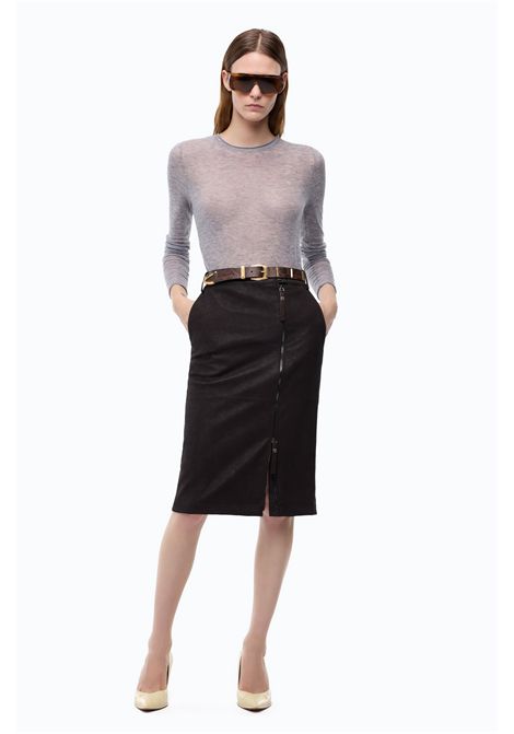 Pinko Pico Crew-Neck Jumper with Sequins in Grey Wool Blend Women's PINKO |  | 105398-A2PMI42