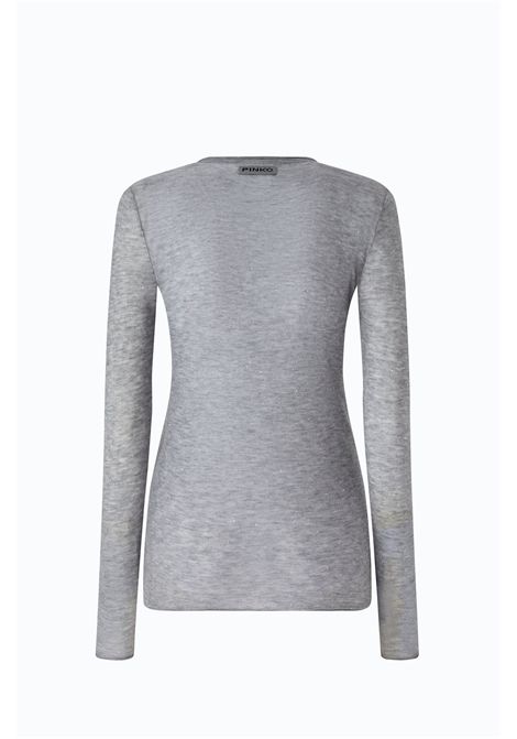 Pinko Pico Crew-Neck Jumper with Sequins in Grey Wool Blend Women's PINKO |  | 105398-A2PMI42