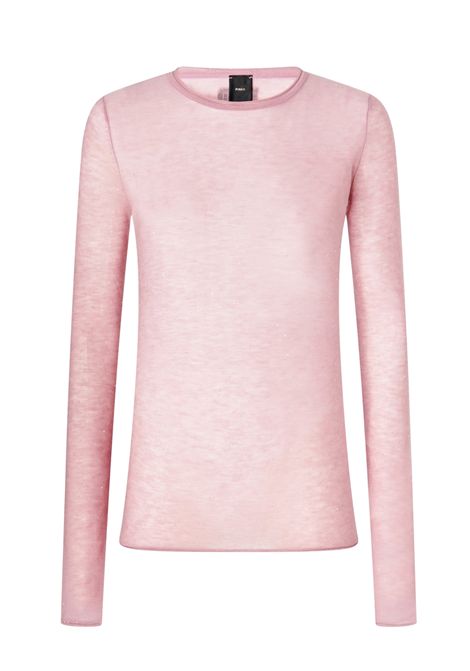 Pinko Pico Crew-Neck Jumper with Sequins in Pink Wool Blend Women's PINKO |  | 105398-A2PMO06