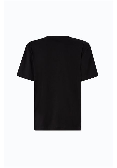 Pinko Strepitoso T-Shirt with Love Birds Jewel Appliqué in Black Cotton Jersey Women's PINKO |  | 105526-A3JPZ99