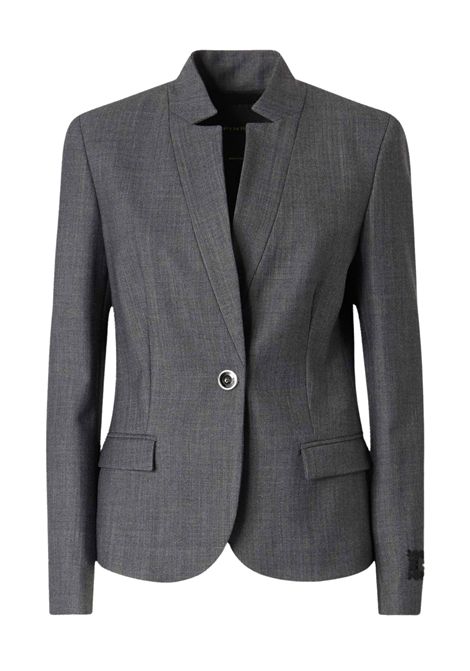 Pinko Kebab Slim-Fit Tailored Jacket in Dark Grey Wool Blend Women's PINKO |  | 105626-A3IFI76