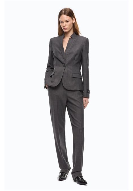 Pinko Kebab Slim-Fit Tailored Jacket in Dark Grey Wool Blend Women's PINKO |  | 105626-A3IFI76