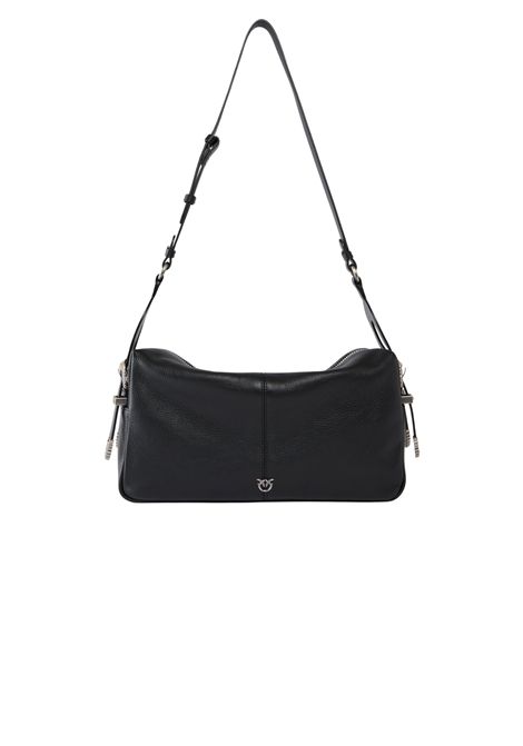 Pinko 24 Classic Keeper Bag Medium Shoulder Bag in Black New Biker Leather Women's PINKO |  | 106676-A2JGZ99O