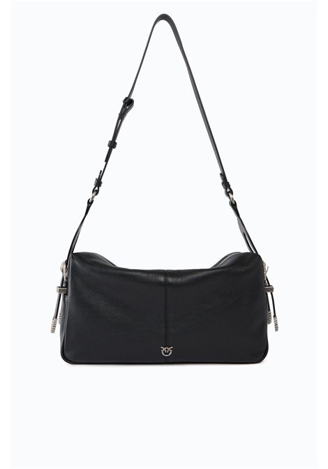 Pinko 24 Classic Keeper Bag Medium Shoulder Bag in Black New Biker Leather Women's PINKO |  | 106676-A2JGZ99O