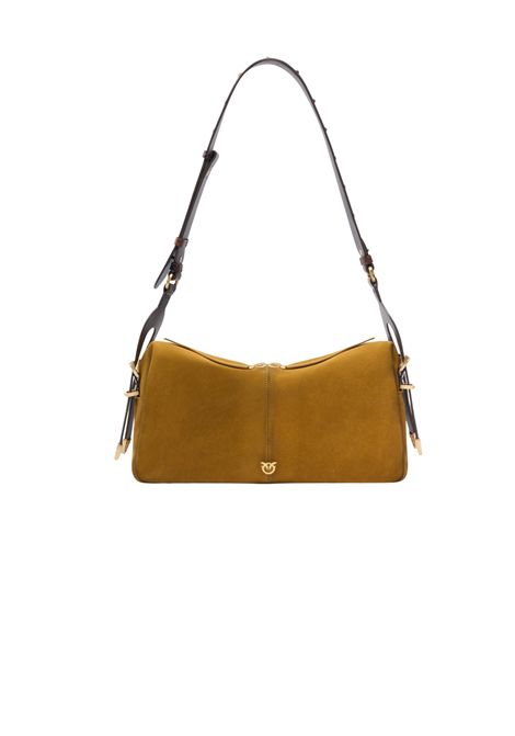 Pinko 24 Classic Keeper Bag Medium Shoulder Bag in Spray-Effect Suede in Black-Brown Multicolour Women's PINKO |  | 106676-A3DBMR2J