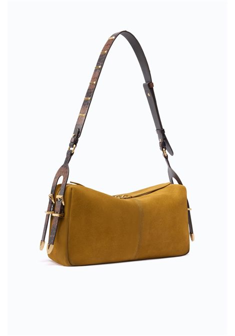 Pinko 24 Classic Keeper Bag Medium Shoulder Bag in Spray-Effect Suede in Black-Brown Multicolour Women's PINKO |  | 106676-A3DBMR2J