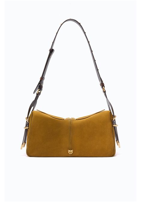 Pinko 24 Classic Keeper Bag Medium Shoulder Bag in Spray-Effect Suede in Black-Brown Multicolour Women's PINKO |  | 106676-A3DBMR2J