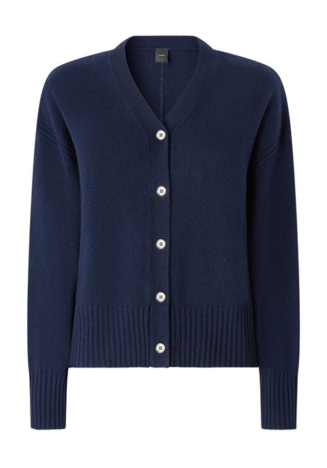 Pinko Vienna Wool and Cashmere Cardigan in Blue Women's PINKO |  | 107212-A3G1G02