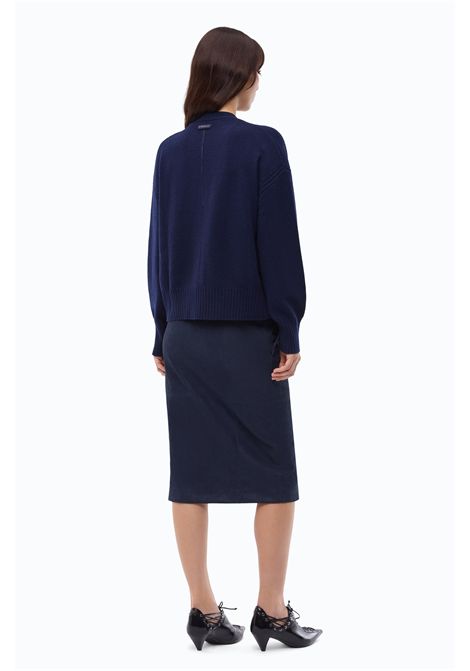 Pinko Vienna Wool and Cashmere Cardigan in Blue Women's PINKO |  | 107212-A3G1G02