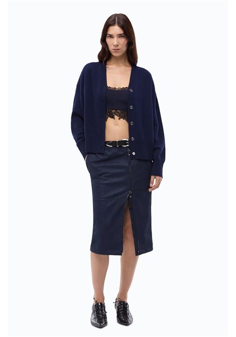 Pinko Vienna Wool and Cashmere Cardigan in Blue Women's PINKO |  | 107212-A3G1G02