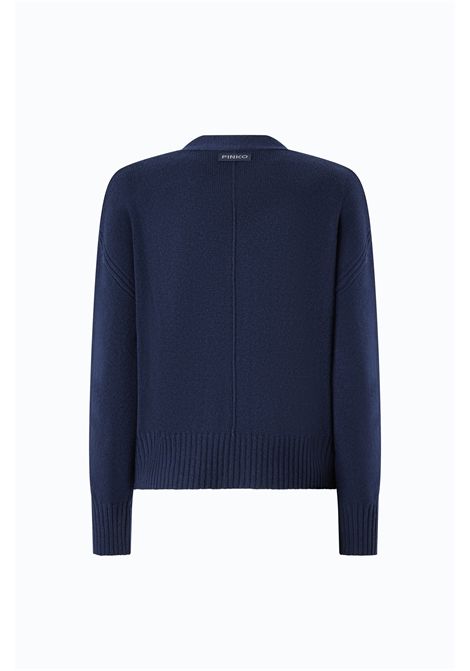 Pinko Vienna Wool and Cashmere Cardigan in Blue Women's PINKO |  | 107212-A3G1G02