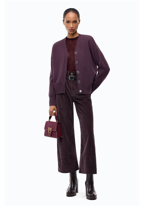 Pinko Vienna Cardigan in Purple Wool and Cashmere Women's PINKO |  | 107212-A3G1W63