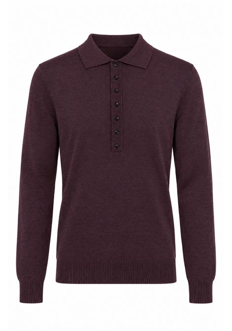 Pinko Polo in Maglia di Lana e Cashmere Prugna Donna PINKO | Polo | 107249-A3FYW63