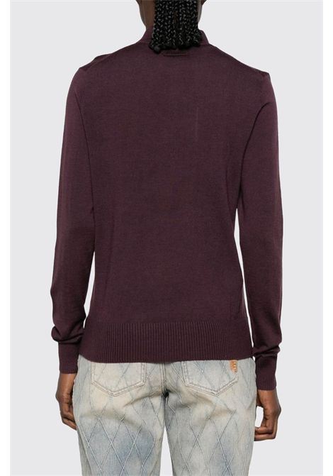 Pinko Polo in Maglia di Lana e Cashmere Prugna Donna PINKO | Polo | 107249-A3FYW63