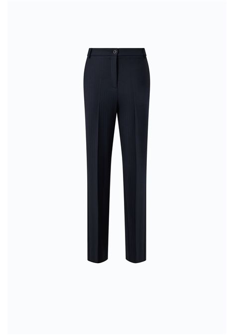 Pinko Pleione Cigarette Trousers in Stretch Wool Blend in Dark Blue Women's PINKO |  | 107264-A3IFG03