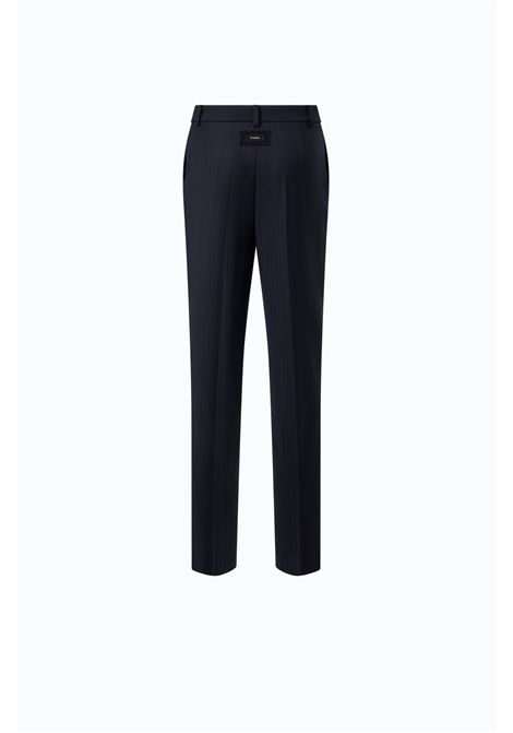 Pinko Pleione Cigarette Trousers in Stretch Wool Blend in Dark Blue Women's PINKO |  | 107264-A3IFG03