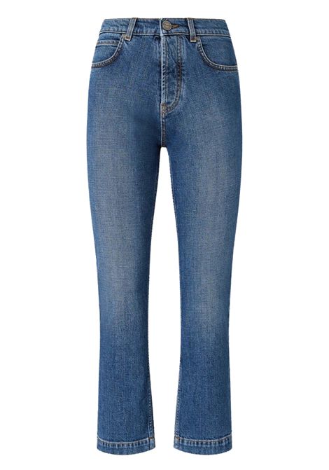 Pinko Jeans Sue Slim Comfort Cropped in Denim Stretch Azzurro Donna PINKO | Jeans | 107385-A3KAPJD