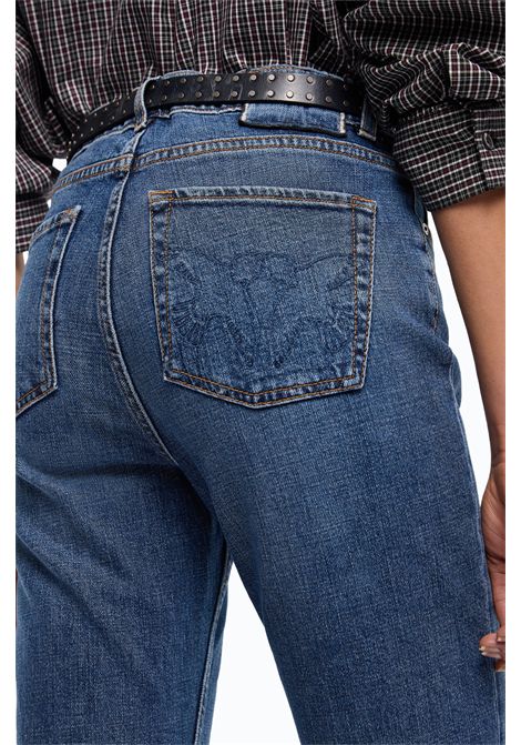 Pinko Jeans Sue Slim Comfort Cropped in Denim Stretch Azzurro Donna PINKO | Jeans | 107385-A3KAPJD