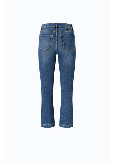 Pinko Jeans Sue Slim Comfort Cropped in Denim Stretch Azzurro Donna PINKO | Jeans | 107385-A3KAPJD