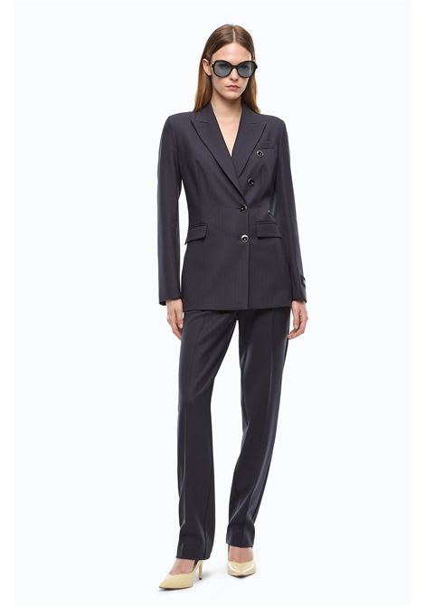 Pinko New Amalfi Slim-Fit Double-Breasted Jacket in Dark Blue Wool Blend Women's PINKO |  | 107513-A3IFG03