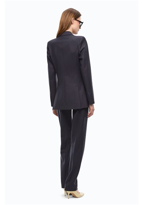 Pinko New Amalfi Slim-Fit Double-Breasted Jacket in Dark Blue Wool Blend Women's PINKO |  | 107513-A3IFG03
