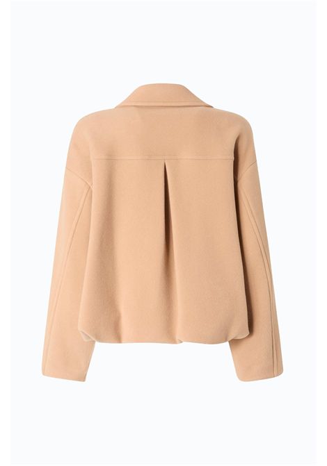 Pinko Caban Craspedia Doppiopetto in Panno Doppio di Misto Lana Beige Donna PINKO | Caban | 107552-A3FGD37