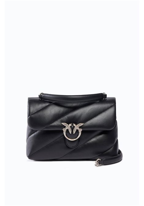 Pinko Love Bag Puff Maxi Quilt New Buckle Medium Crossbody Bag in Black Nappa Women's PINKO |  | 107616-A0F2Z99O