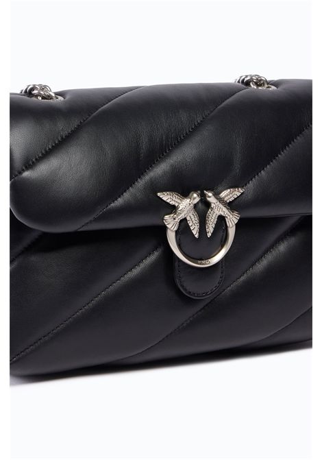 Pinko Love Bag Puff Maxi Quilt New Buckle Medium Crossbody Bag in Black Nappa Women's PINKO |  | 107616-A0F2Z99O