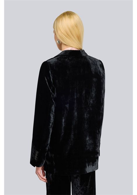 Semicouture Giacca Randa Monopetto in Velluto Nero Donna SEMICOUTURE | GIACCHE | S6WR02Y69-0