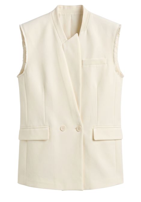 Semicouture Gilet Marsha Sartoriale in Fresco Lana Burro Donna SEMICOUTURE | Gilet | Y6WI03A19-3